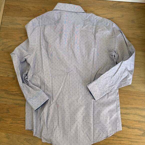 Ryan Seacrest Slim Fit Stretch Button Down Shirt size 16 - Picture 4 of 5